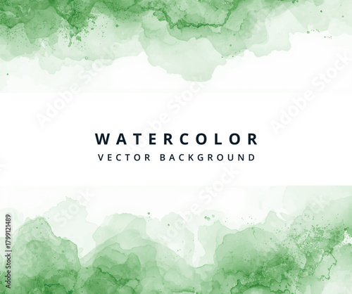 Abstract watercolor background with green tones creating a fresh and vibrant texture, ideal for adding a natural and organic feel to any design project