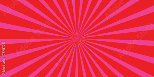 Red and Pink Colors sunburst. Stunning sunburst background featuring dynamic, radiant sun rays bursting outward in a vibrant and energetic pattern. Perfect for posters, flyer, advertisements, website