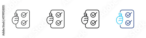 Task list icon set outline multystyle vector illustration concept