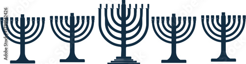 Hanukkah menorah vector illustration isolated on for design
