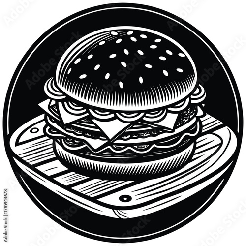 Strawberry Chocolate Cake with Cream – Delicious Dessert Vector Illustration,