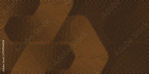 abstract yellow background with circular shapes and halftone composition. Subtle pattern. Digital polka. Dots gradation.