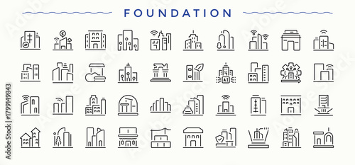 Foundation icon set. Contains such icons as humanitarian, charity, support, charity, help and more. Charity icon set. Vector illustration.