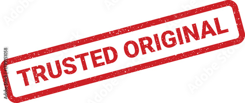 A rectangular red grunge rubber stamp impression declaring TRUSTED ORIGINAL in bold capital letters, indicating authenticity