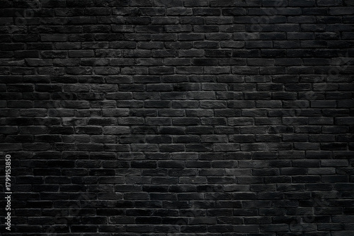 black brick wall, dark background for design