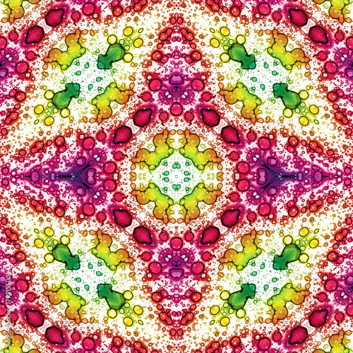 Seamless kaleidoscope pattern. Abstract texture. Creative and seamless background