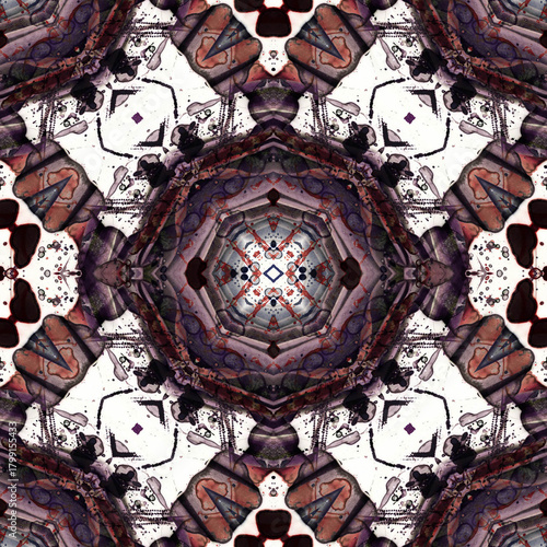 Seamless kaleidoscope pattern. Abstract texture. Creative and seamless background