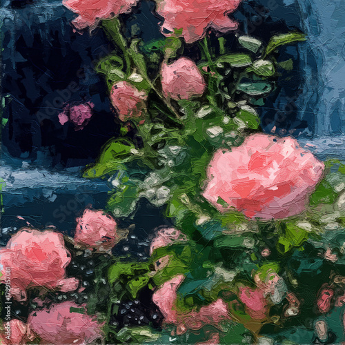 Photography Various oil paintings, flowers, roses, peonies, waterfalls, mountain scenery, la