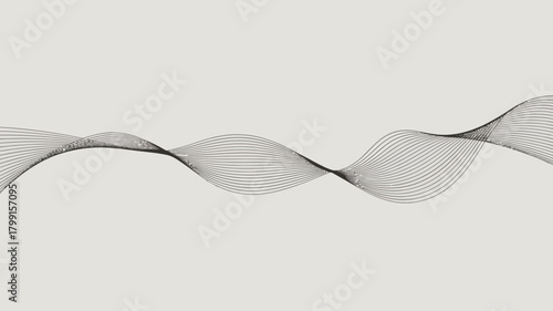 A sophisticated abstract background featuring dynamically flowing smooth parallel lines creating a graceful wave pattern.