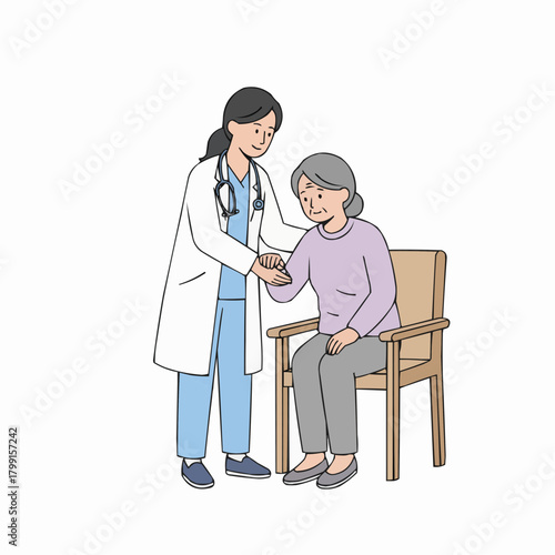 Doctor Assisting Elderly Patient