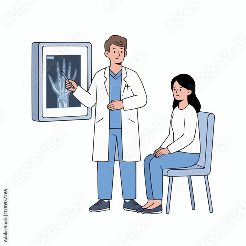 Doctor Explaining X-ray Results to Patient