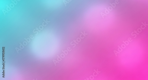 Dreamy Gradient Background with Soft Bokeh Lights in Teal and Pink Hues for Creative Designs