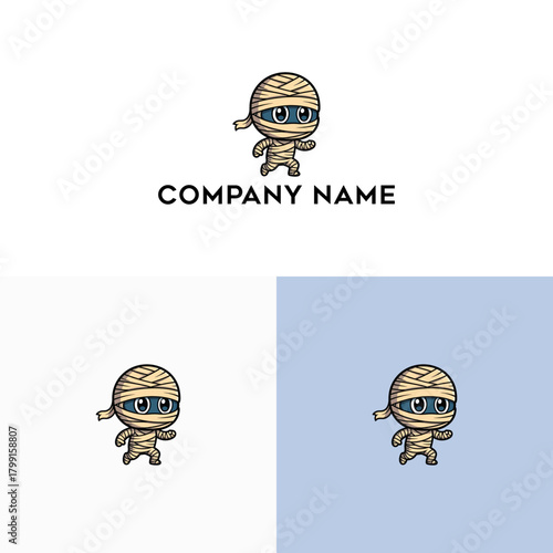 Charming Mummy Character Logo Design for Halloween or Creative Branding Ventures