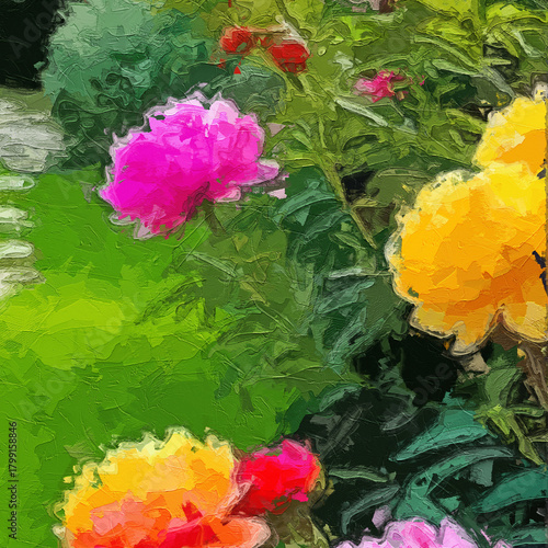 Photography Various oil paintings, flowers, roses, peonies, waterfalls, mountain scenery, la