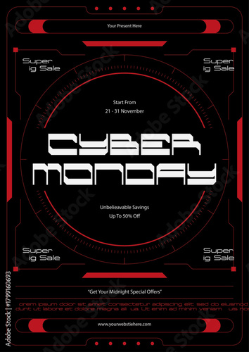 Cyber Monday Sale Flyer Template