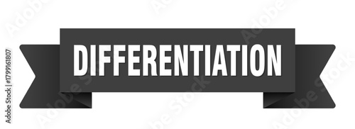 differentiation ribbon isolated on transparent background. differentiation ribbon