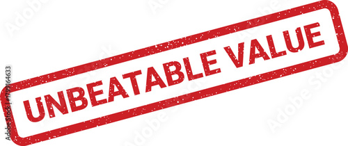 Grunge textured rubber stamp impression conveying exceptional worth or an outstanding deal for products and services