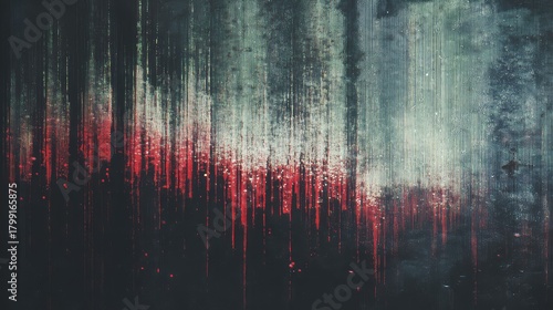 Abstract grunge background with dripping red paint texture