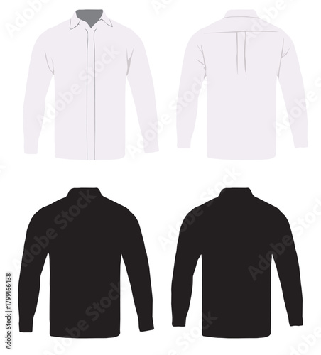 vector illustration mock up of a white shirt