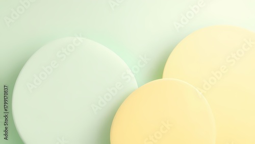 パステルカラーの幾何学模様が広がる抽象背景