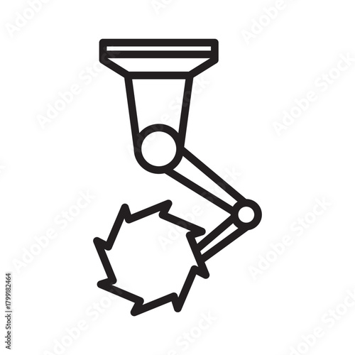 Cutting tool machine icon vector design in trendy style