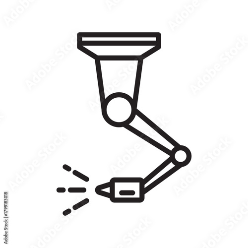 Factory machine labor icon vector design in trendy style