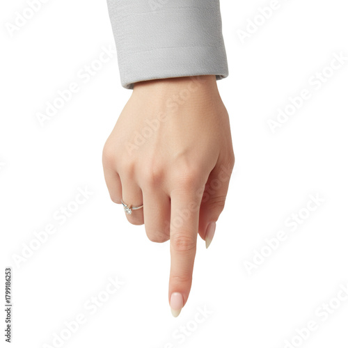 Human Hand Pointing Downward Direction – PNG Transparent Background