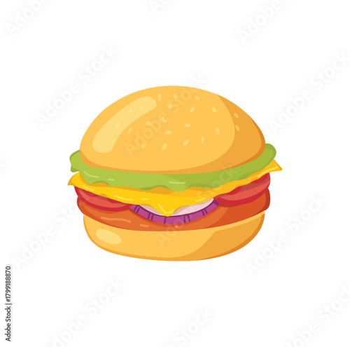 vector illustration of hamburger