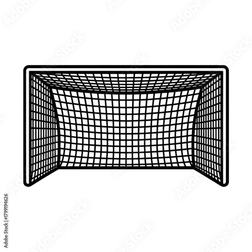 soccer goal net coloring page line art 