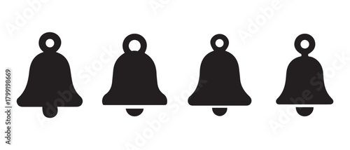 Digital alert bell icon. collection for app and web notifications..