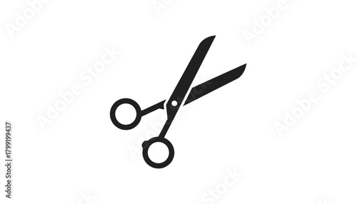 Simple scissors icon a flat illustration for cutting and trimming isolated on a clean white background
