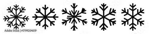 snowflake border vector design with black silhouette and white background