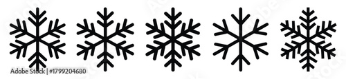 snowflake edge vector design with black silhouette and white background