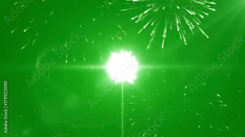 Wallpaper Mural Green Screen glitter sparkle animated 3d animation ultra high definition 4k video white shining dust light fireworks explosion effect background concept christmas party celebrate birthday scene 4 with Torontodigital.ca