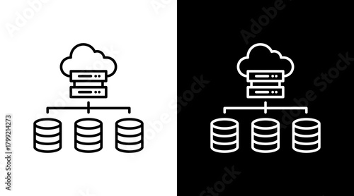 Data Server White Icon Set Design