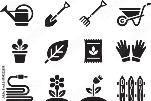 Essential gardening tools and plants for vibrant yard