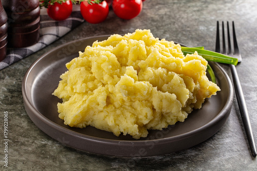 Mushed boiled potato homemade puree