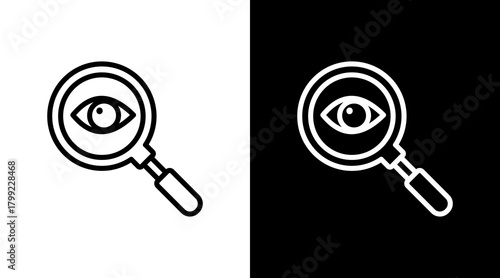 Observation White Icon Set Design