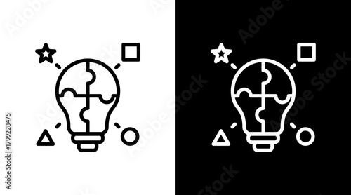 Skill White Icon Set Design
