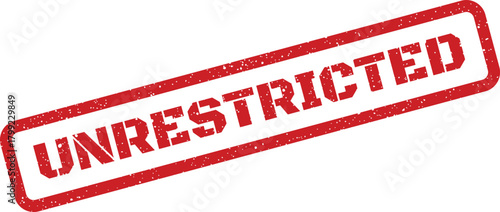 This stamp indicates an unrestricted status, useful for documents allowing full access or freedom without limitations