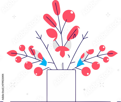 Minimalist Abstract Floral Arrangement