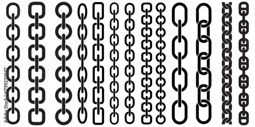 Seamless rope brush Strokes set for illustrator