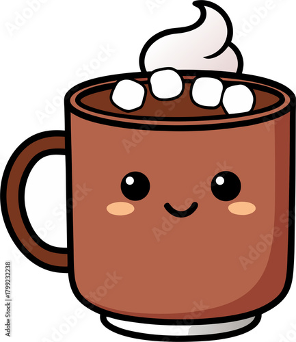 Cute Hot Chocolate with Marshmallows