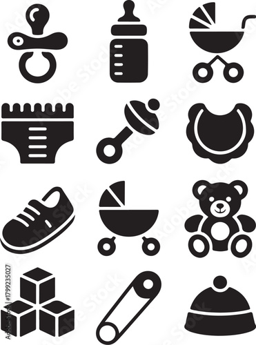 Adorable baby essentials set for new parents design