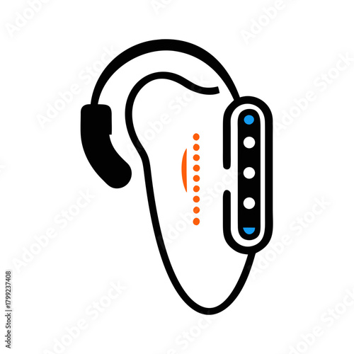 Hearing Aid Icon – Ear Device for Hearing Health