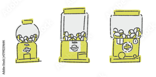 ガチャガチャのセットラフ仕上げ　単色