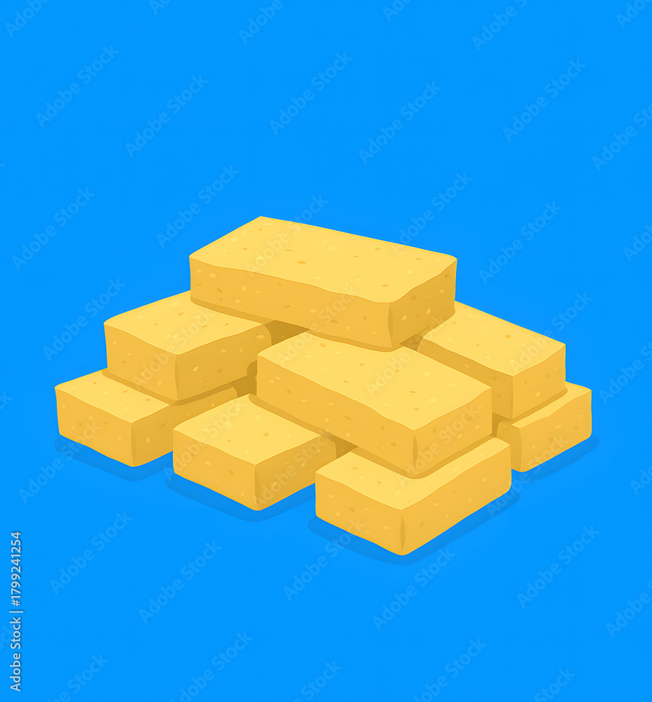 Fototapeta premium Fish cakes malaysian cooking ingredients