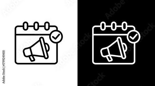 Content Marketing Strategy White Icon Set Design