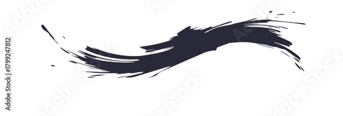 お正月や和風なデザインに使えるブラシストローク。毛筆の筆跡。筆文字。