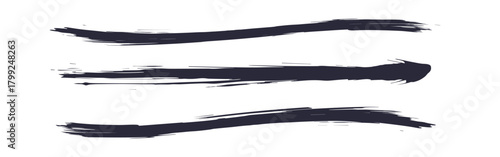 お正月や和風なデザインに使えるブラシストローク。毛筆の筆跡。筆文字。